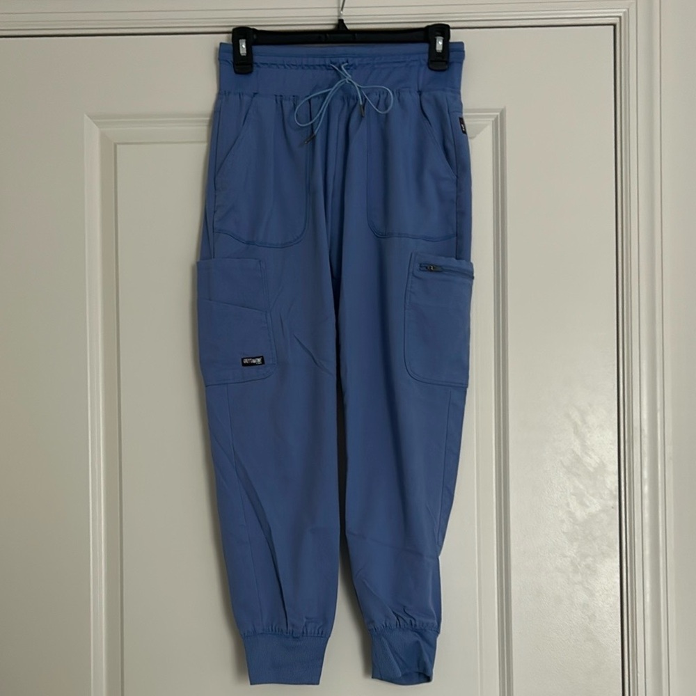 Grey's Anatomy Blue Spandex Stretch Ceil Blue Joggers
